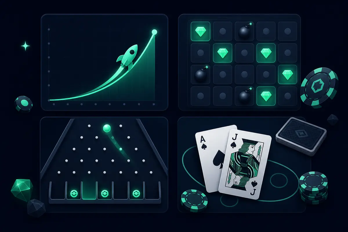 Shuffle.com Originals games overview illustration