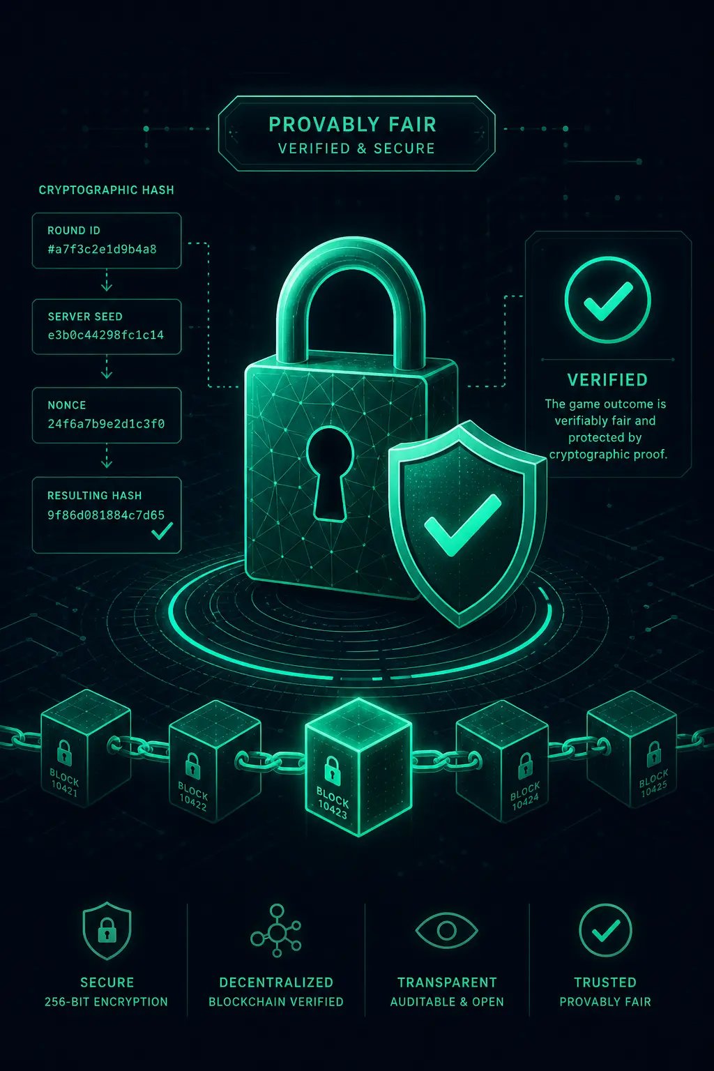 Provably fair and security illustration for Shuffle